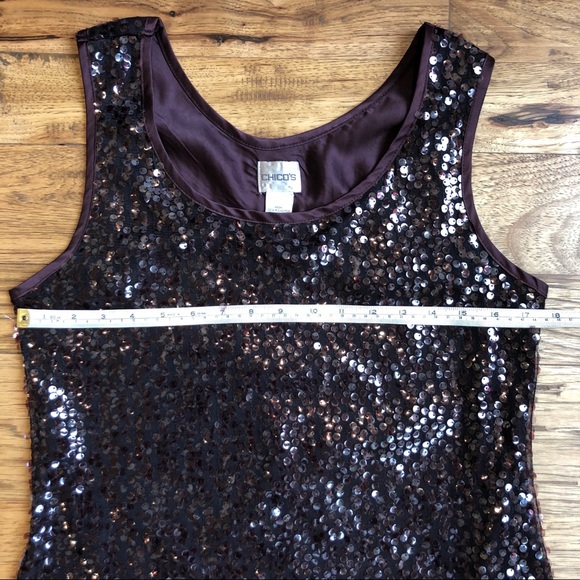 Sequin Tank Top M - Picture 6 of 8
